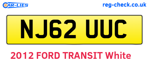 NJ62UUC are the vehicle registration plates.