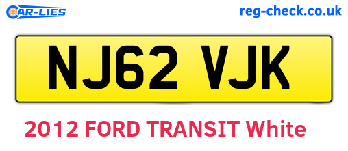 NJ62VJK are the vehicle registration plates.