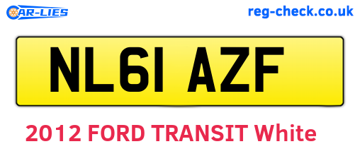 NL61AZF are the vehicle registration plates.