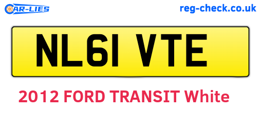 NL61VTE are the vehicle registration plates.
