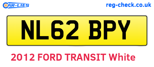 NL62BPY are the vehicle registration plates.