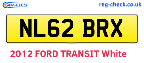NL62BRX are the vehicle registration plates.