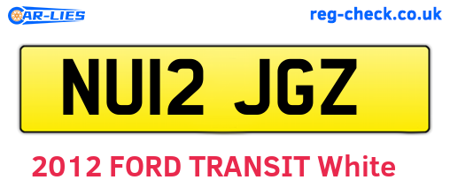 NU12JGZ are the vehicle registration plates.