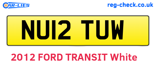 NU12TUW are the vehicle registration plates.
