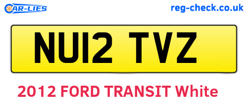 NU12TVZ are the vehicle registration plates.