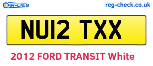 NU12TXX are the vehicle registration plates.