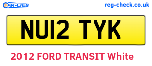 NU12TYK are the vehicle registration plates.