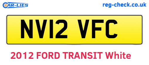 NV12VFC are the vehicle registration plates.