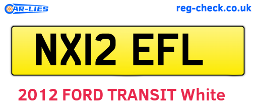 NX12EFL are the vehicle registration plates.