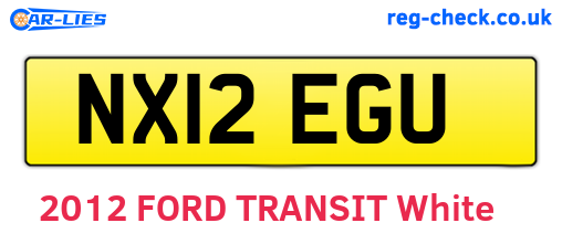 NX12EGU are the vehicle registration plates.
