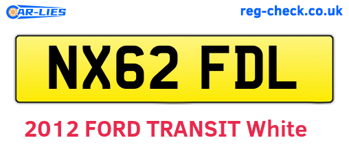NX62FDL are the vehicle registration plates.