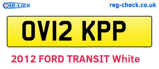 OV12KPP are the vehicle registration plates.