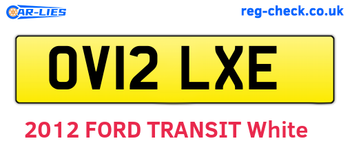 OV12LXE are the vehicle registration plates.