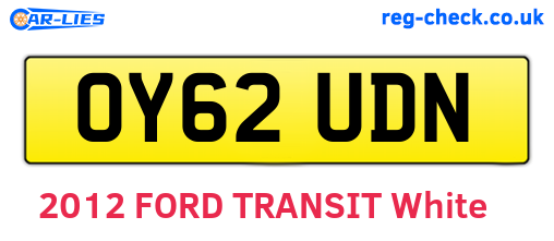 OY62UDN are the vehicle registration plates.