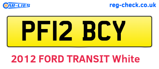 PF12BCY are the vehicle registration plates.