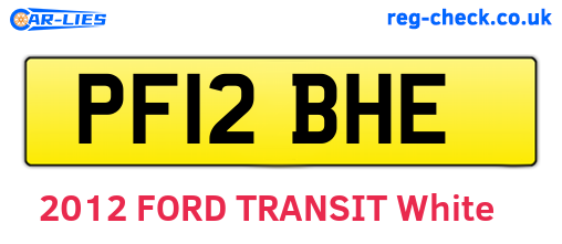 PF12BHE are the vehicle registration plates.