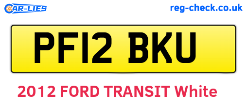 PF12BKU are the vehicle registration plates.
