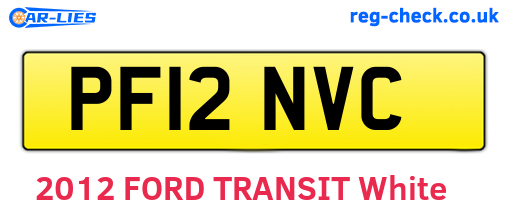 PF12NVC are the vehicle registration plates.