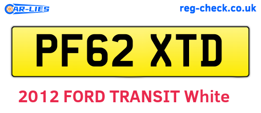 PF62XTD are the vehicle registration plates.