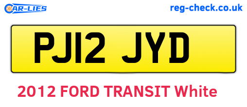 PJ12JYD are the vehicle registration plates.