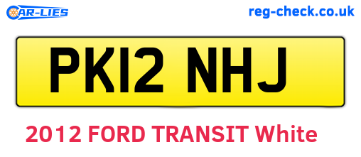 PK12NHJ are the vehicle registration plates.