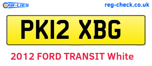PK12XBG are the vehicle registration plates.