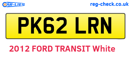 PK62LRN are the vehicle registration plates.