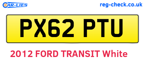 PX62PTU are the vehicle registration plates.