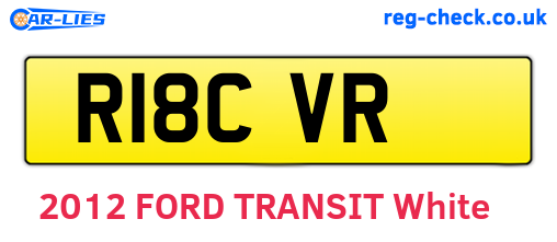 R18CVR are the vehicle registration plates.