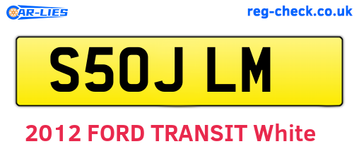 S50JLM are the vehicle registration plates.