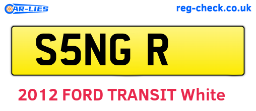 S5NGR are the vehicle registration plates.