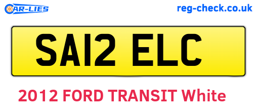 SA12ELC are the vehicle registration plates.