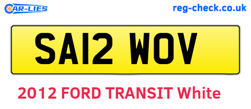 SA12WOV are the vehicle registration plates.