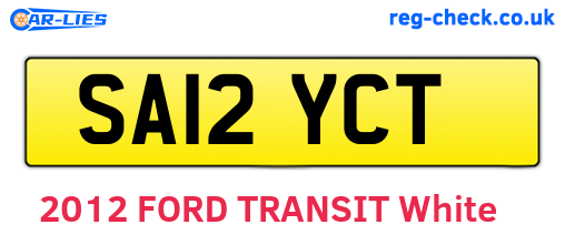 SA12YCT are the vehicle registration plates.