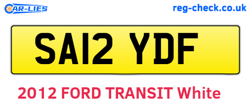 SA12YDF are the vehicle registration plates.