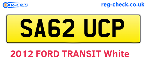 SA62UCP are the vehicle registration plates.