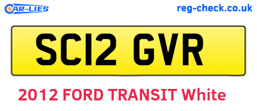 SC12GVR are the vehicle registration plates.