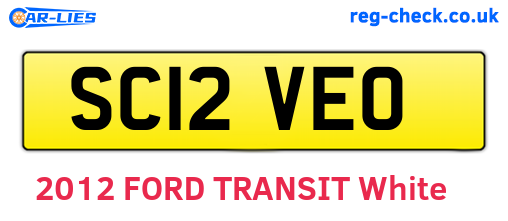 SC12VEO are the vehicle registration plates.