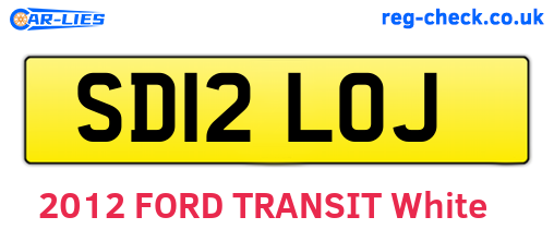 SD12LOJ are the vehicle registration plates.