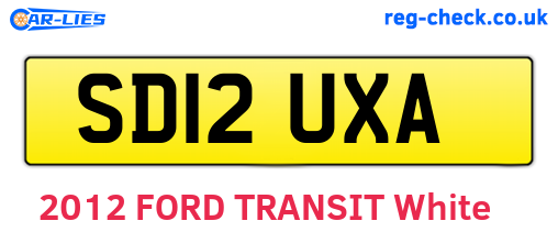 SD12UXA are the vehicle registration plates.