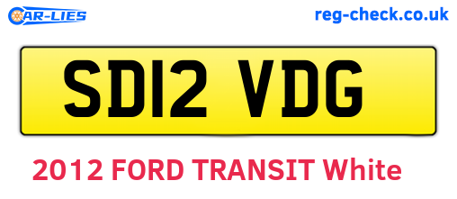SD12VDG are the vehicle registration plates.