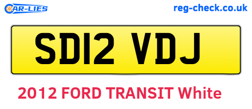 SD12VDJ are the vehicle registration plates.
