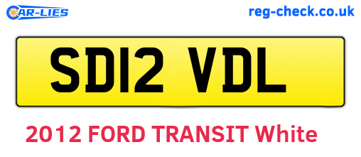 SD12VDL are the vehicle registration plates.
