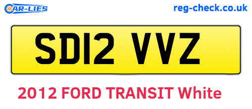 SD12VVZ are the vehicle registration plates.