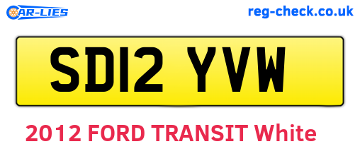 SD12YVW are the vehicle registration plates.
