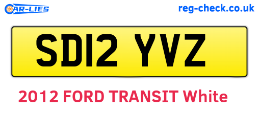 SD12YVZ are the vehicle registration plates.