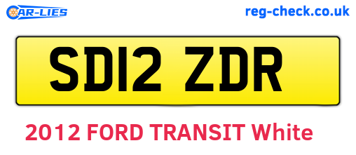 SD12ZDR are the vehicle registration plates.