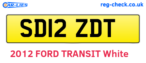 SD12ZDT are the vehicle registration plates.