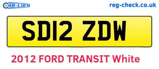 SD12ZDW are the vehicle registration plates.