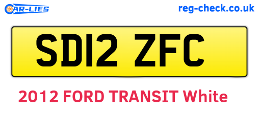 SD12ZFC are the vehicle registration plates.